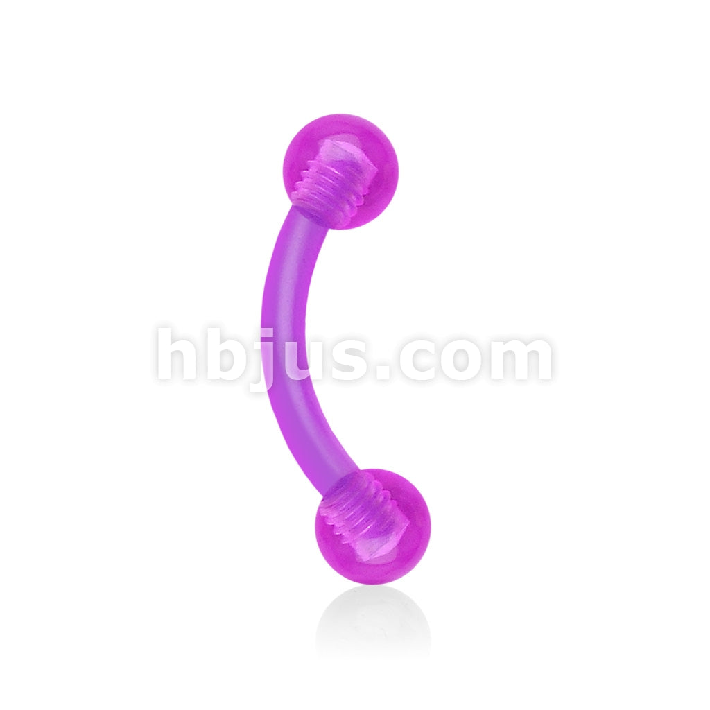 Bioflex Acrylic Flexible Eyebrow Curve W/ Acrylic Ball - Image 2