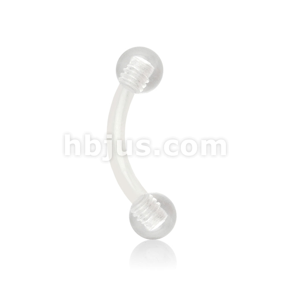 Bioflex Acrylic Flexible Eyebrow Curve W/ Acrylic Ball - Image 4