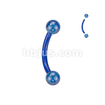 24 Pc Assorted Pack of Bioflex Curved Barbells With Glow In The Dark Acrylic Balls - Image 2