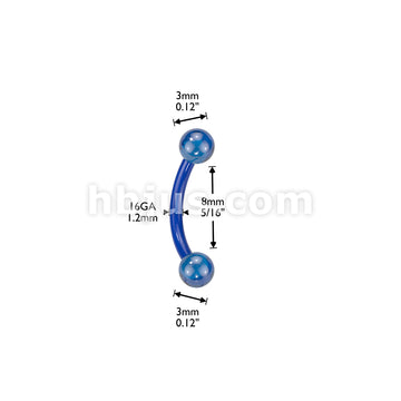 24 Pc Assorted Pack of Bioflex Curved Barbells With Glow In The Dark Acrylic Balls - Image 6