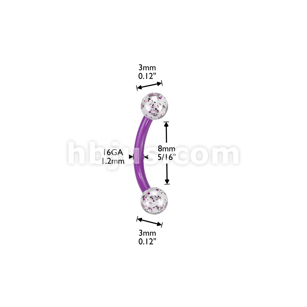 Bioflex Ultra Glitter Acrylic Balls Flexible Eyebrow Curve - Image 8