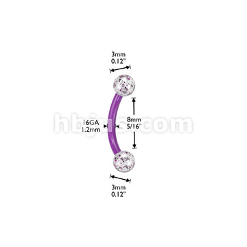 Bioflex Ultra Glitter Acrylic Balls Flexible Eyebrow Curve - Image 8