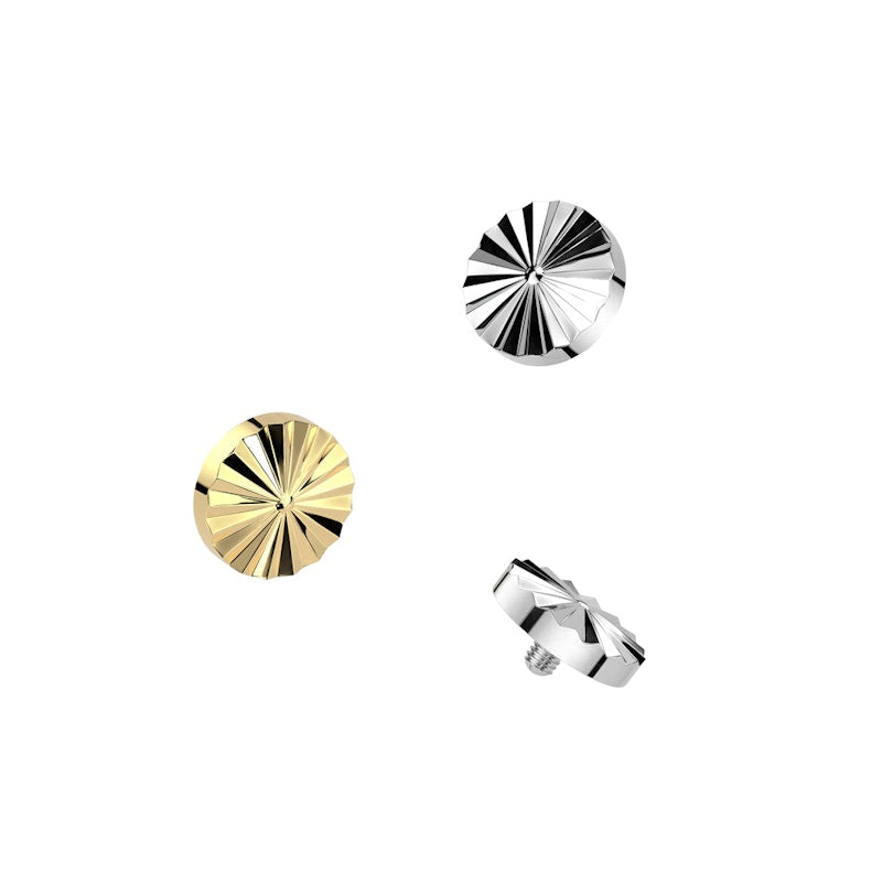 Implant Grade Titanium Internally Threaded Diamond Cut Round Top