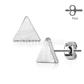 316L Surgical Steel Pair of Solid Triangle 316L Surgical Steel Post... - Image 4