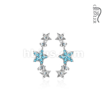 Brass Pair of CZ Paved Stars Prepacked Ear Crawler/Ear Climber - Image 5