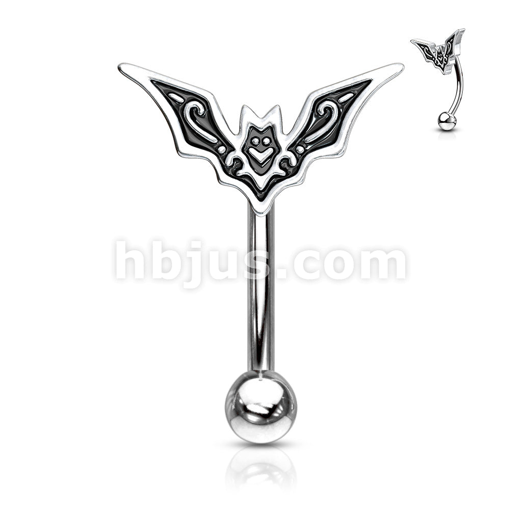 316L Surgical Steel 316L Surgical Steel Bat Top Eyebrow Rings/ Curved... - Image 2