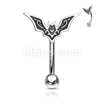 316L Surgical Steel 316L Surgical Steel Bat Top Eyebrow Rings/ Curved... - Image 2