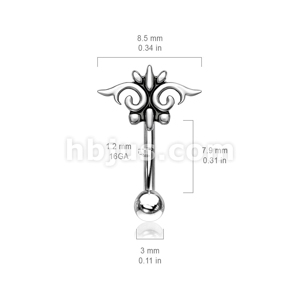 316L Surgical Steel 316L Surgical Steel Abstract Face Eyebrow... - Image 3