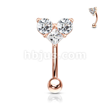 316L Surgical Steel 316L Surgical Steel Three Prong Set Round and... - Image 5