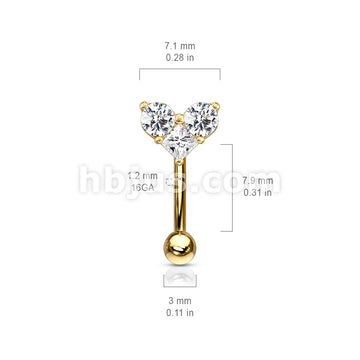 316L Surgical Steel 316L Surgical Steel Three Prong Set Round and... - Image 6