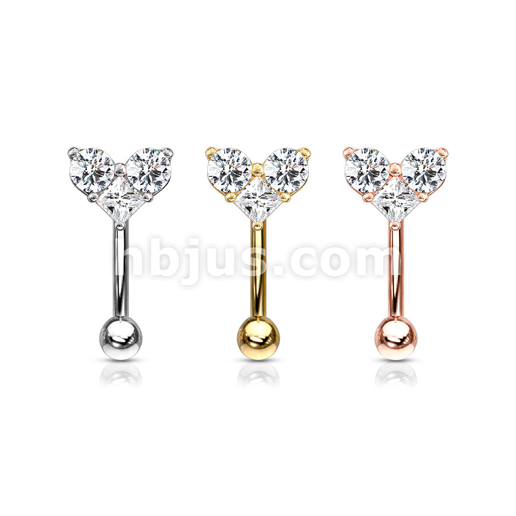 316L Surgical Steel 316L Surgical Steel Three Prong Set Round and... - Image 7