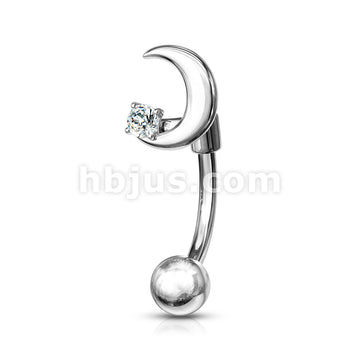 316L Surgical Steel 316L Surgical Steel Eyebrow Curved Barbell Crescent... - Image 3