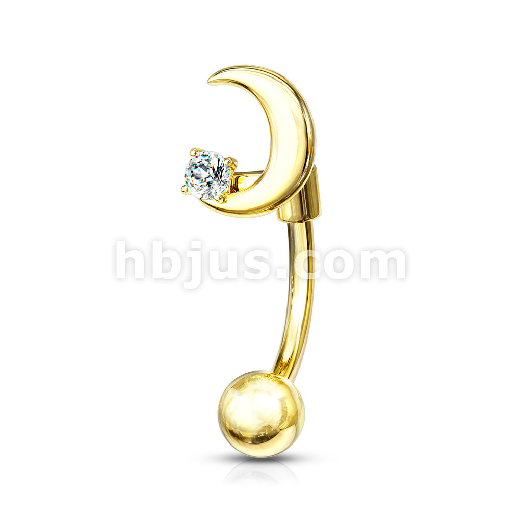 316L Surgical Steel 316L Surgical Steel Eyebrow Curved Barbell Crescent... - Image 4