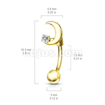 316L Surgical Steel 316L Surgical Steel Eyebrow Curved Barbell Crescent... - Image 6