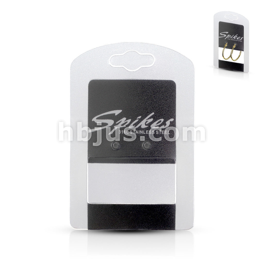 316L Surgical Steel 100 Pcs of 'Spikes Stainless Steel' Print Hoop...