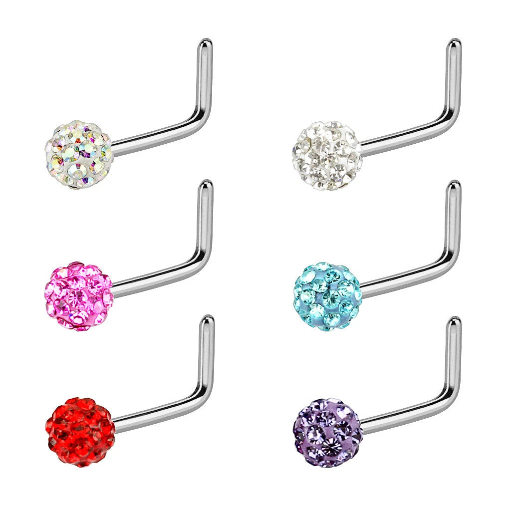 Ferido Ball 316L Surgical Steel L Bend Nose Ring