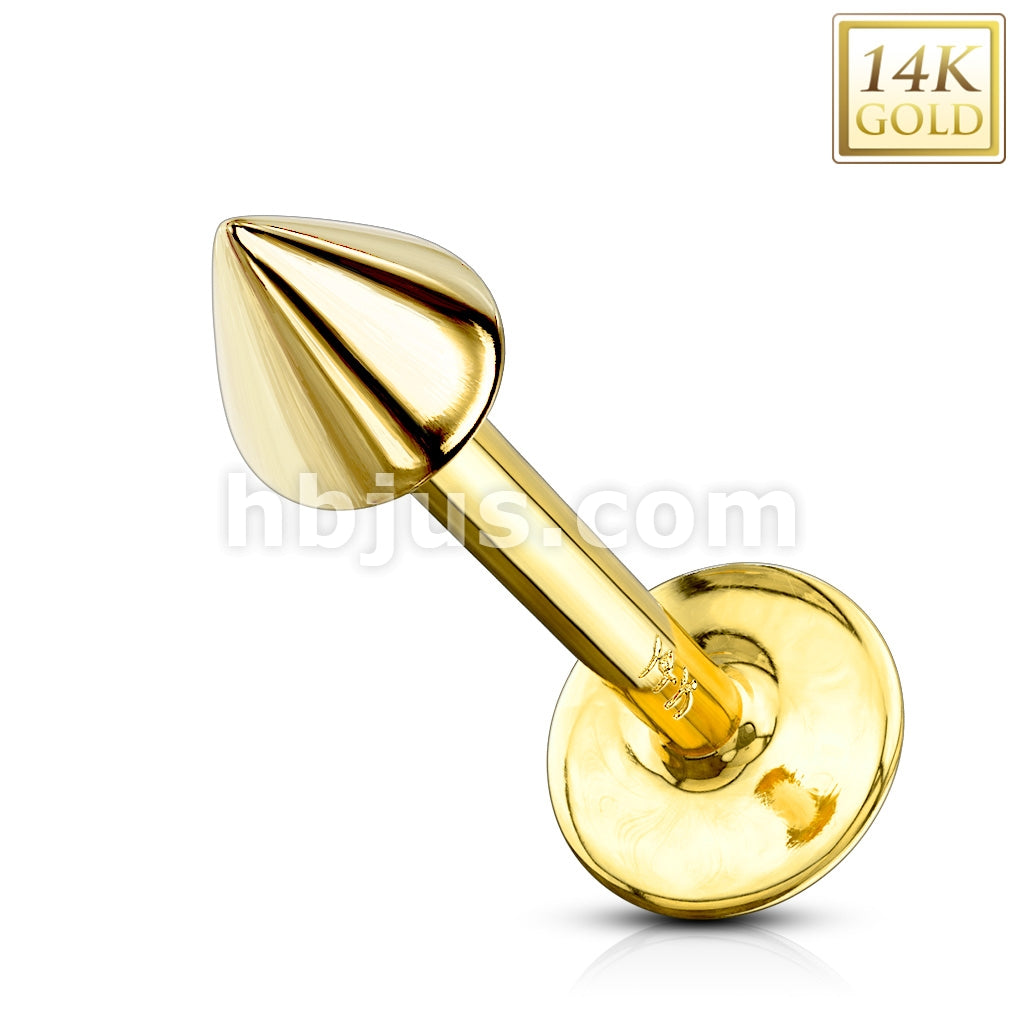 14KT  Gold 14K Gold Spike Top LabretMonroe - Image 3