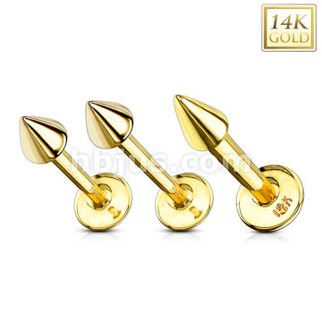 14KT  Gold 14K Gold Spike Top LabretMonroe - Image 5