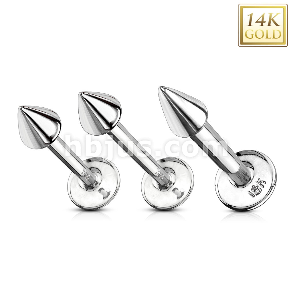 14KT  Gold 14K Gold Spike Top LabretMonroe - Image 4