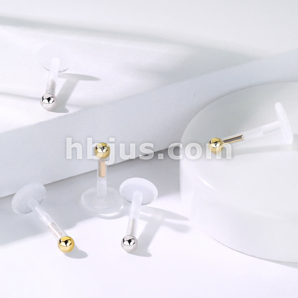 14KT  Gold 14K Gold Ball Top PTFE Flex Shaft Labret/Monroe - Image 6