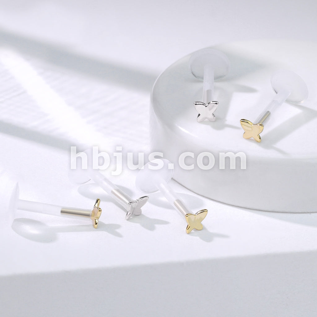 14KT  Gold 14K Gold 3D Butterfly Top With PTFE Flex Shaft Labret/Monroe - Image 6