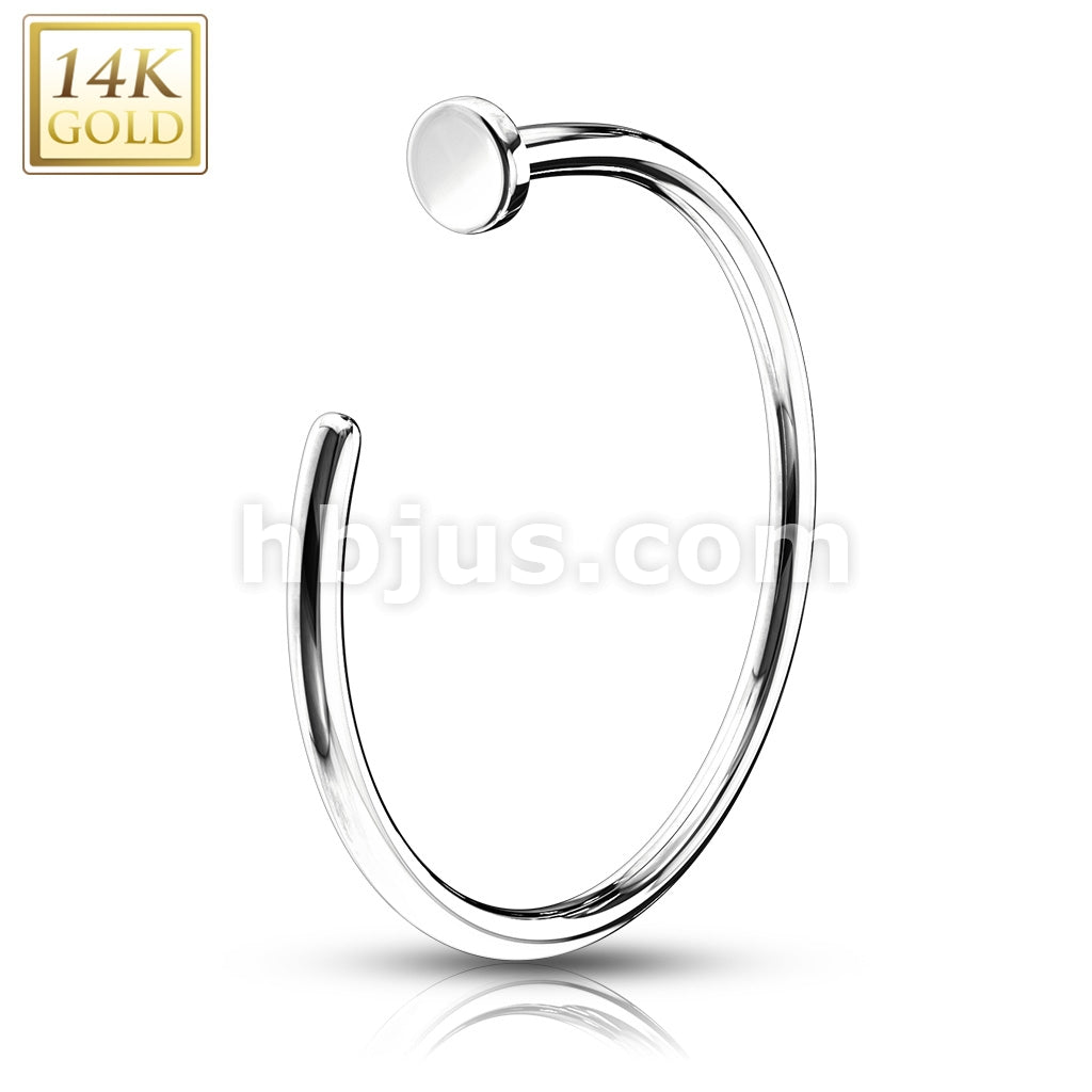 14KT  Gold 14kt Gold Nose Hoop - Image 2