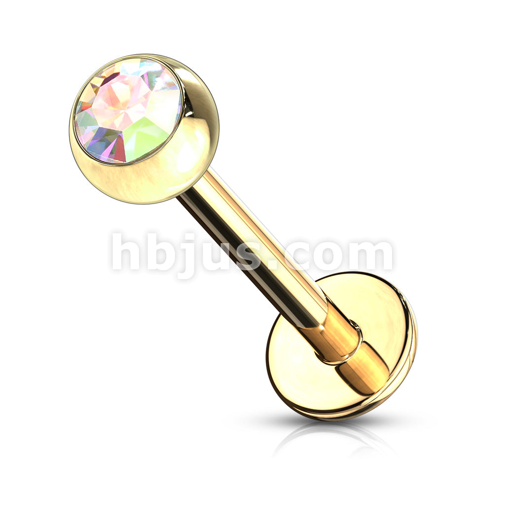 Gold Plated Over 316L Surgical Steel Labret Studs With Press Fit... - Image 3