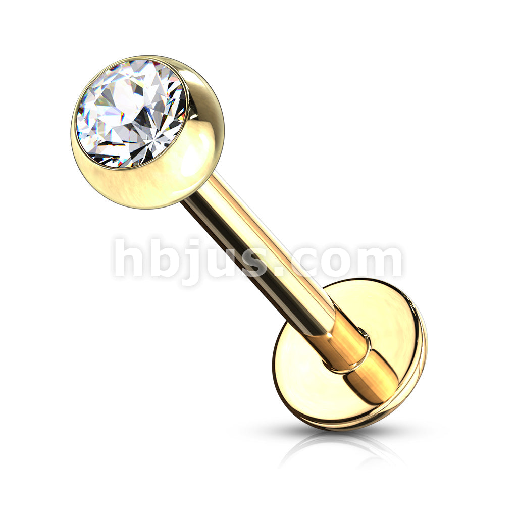 Gold Plated Over 316L Surgical Steel Labret Studs With Press Fit... - Image 5