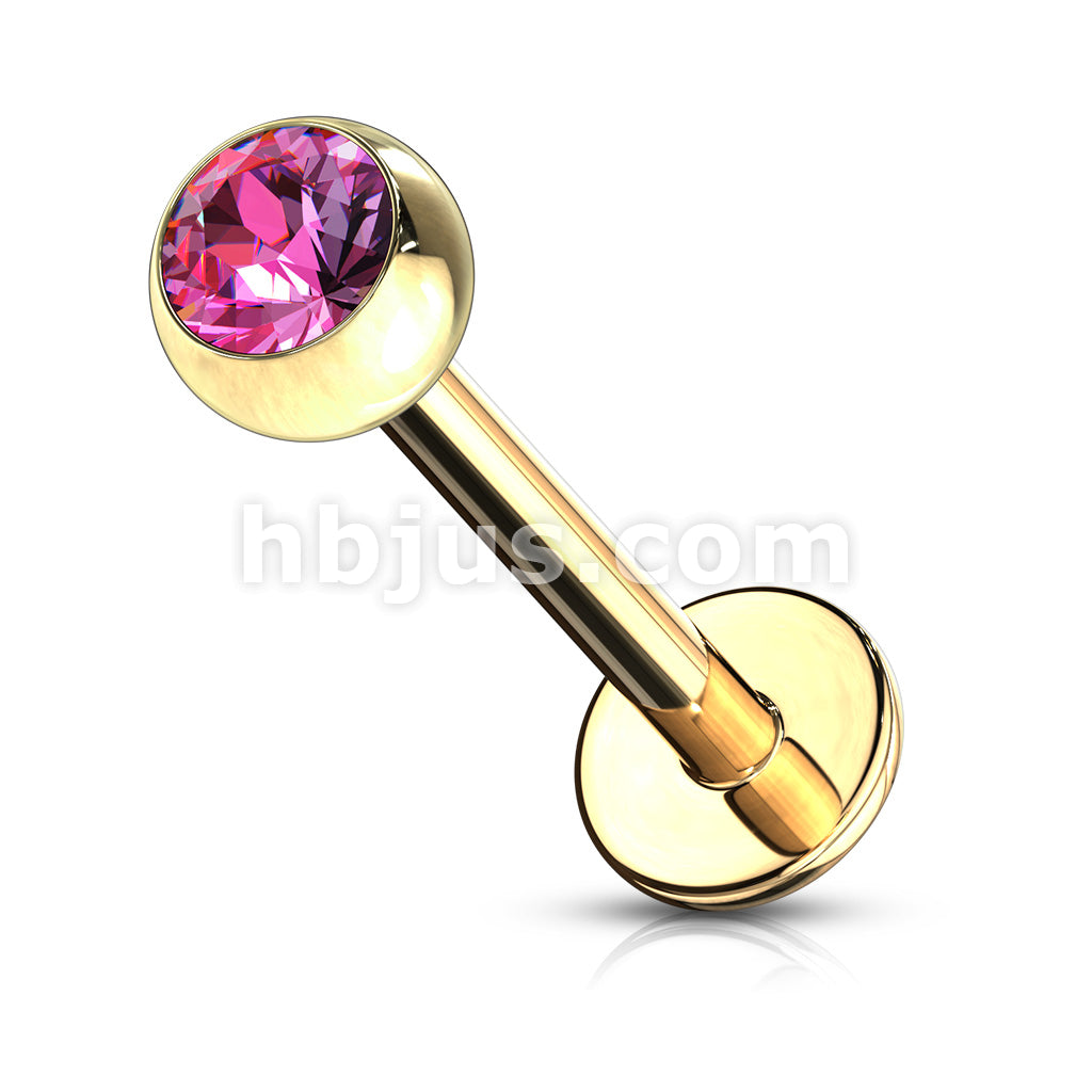 Gold Plated Over 316L Surgical Steel Labret Studs With Press Fit... - Image 6