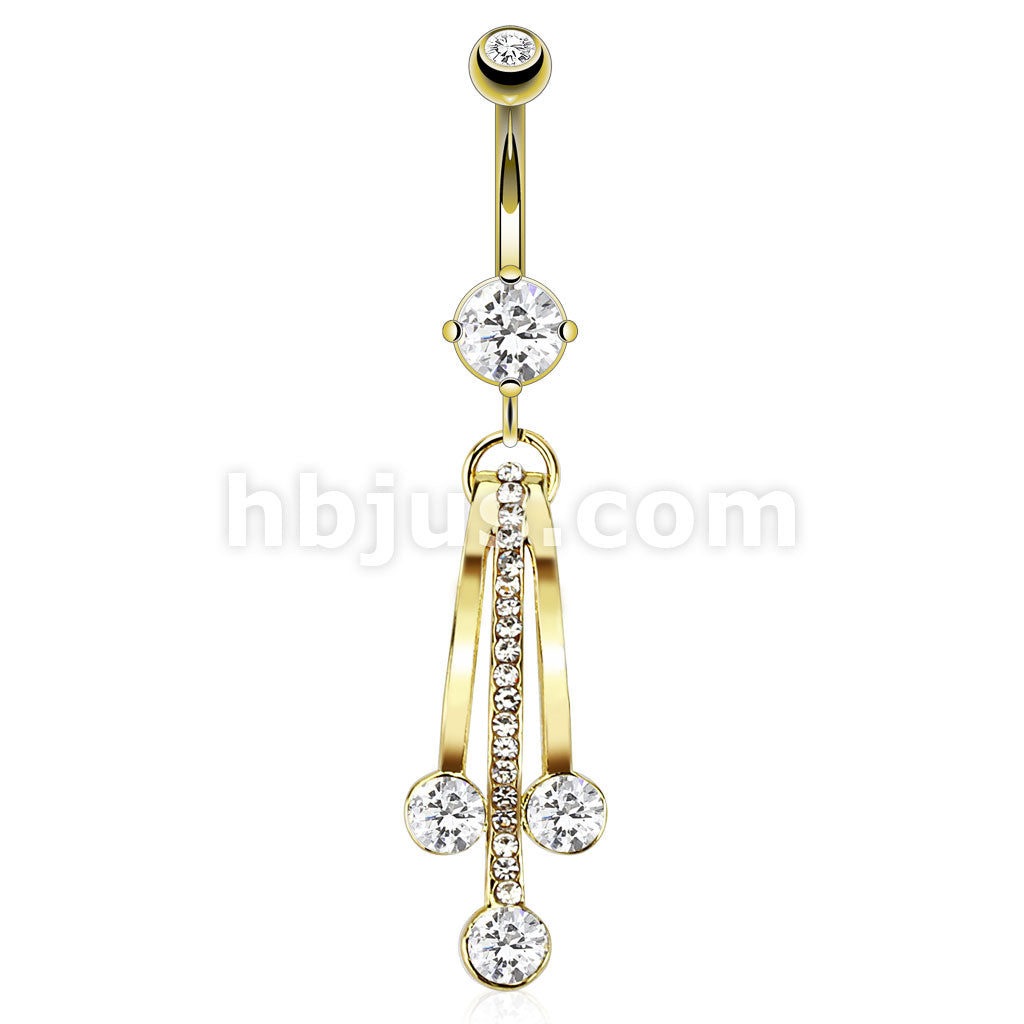316L Surgical Steel 316L Surgical Steel Petite Multi Paved Waves of CZ... - Image 2