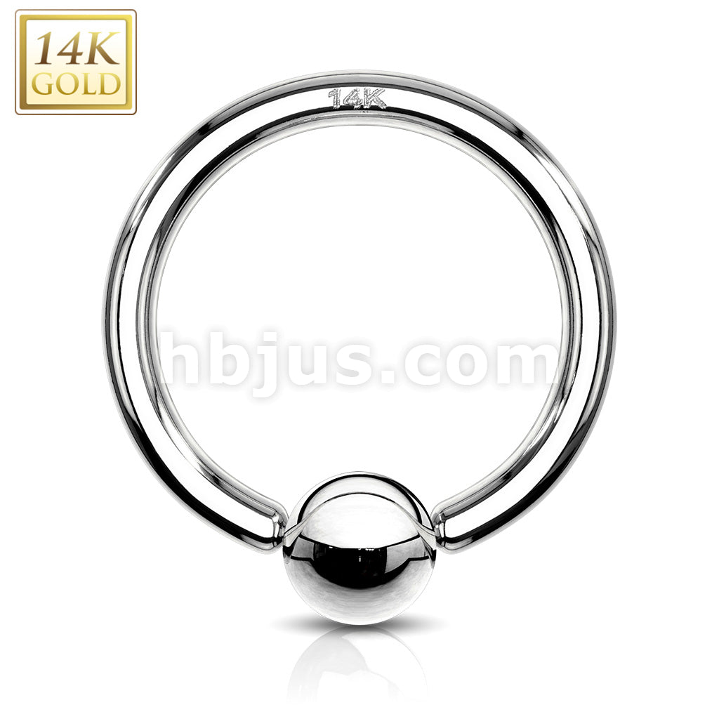 14KT  Gold 14K Gold Captive Bead Ring - Image 2