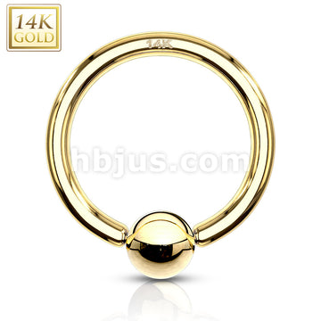14KT  Gold 14K Gold Captive Bead Ring - Image 3