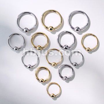 14KT  Gold 14K Gold Captive Bead Ring - Image 6