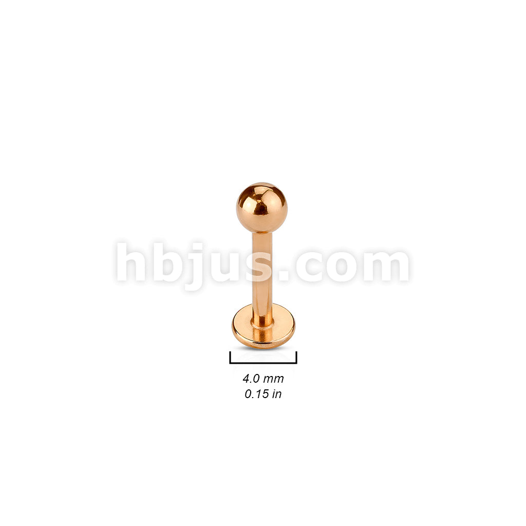 Rose Gold IP Over 316L Surgical Steel Basic Labrets/Monroe - Image 2