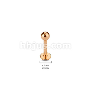 Rose Gold IP Over 316L Surgical Steel Basic Labrets/Monroe - Image 2