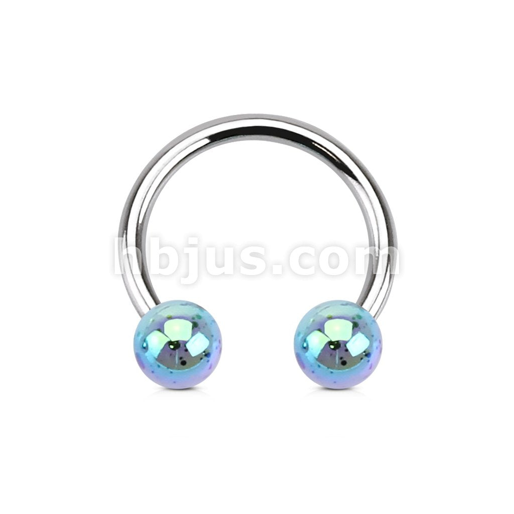316L Surgical Steel Aurora Borealis Coating Over Splash Acrylic Balls... - Image 2