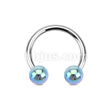 316L Surgical Steel Aurora Borealis Coating Over Splash Acrylic Balls... - Image 2