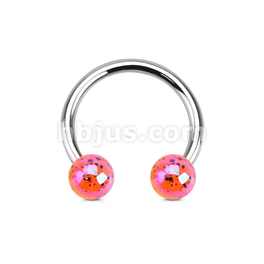 316L Surgical Steel Aurora Borealis Coating Over Splash Acrylic Balls... - Image 4