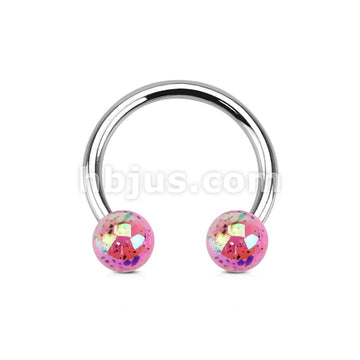 316L Surgical Steel Aurora Borealis Coating Over Splash Acrylic Balls... - Image 5