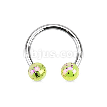 316L Surgical Steel Aurora Borealis Coating Over Splash Acrylic Balls... - Image 6