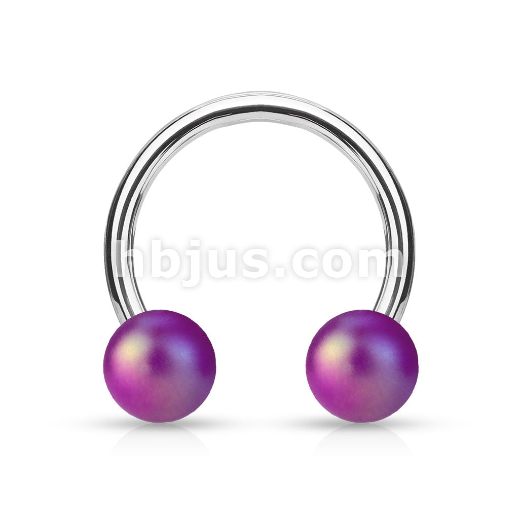 316L Surgical Steel Matte Finish Pearlish Ball 316L Surgical Steel... - Image 2