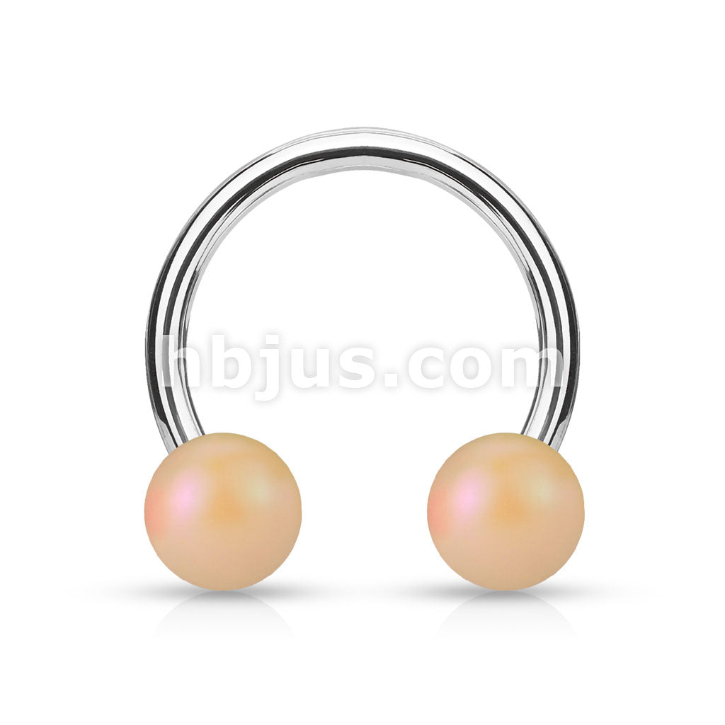316L Surgical Steel Matte Finish Pearlish Ball 316L Surgical Steel... - Image 6