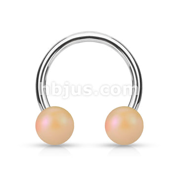 316L Surgical Steel Matte Finish Pearlish Ball 316L Surgical Steel... - Image 6