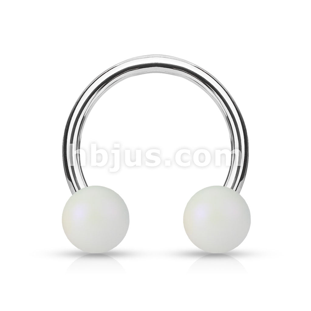 316L Surgical Steel Matte Finish Pearlish Ball 316L Surgical Steel... - Image 7