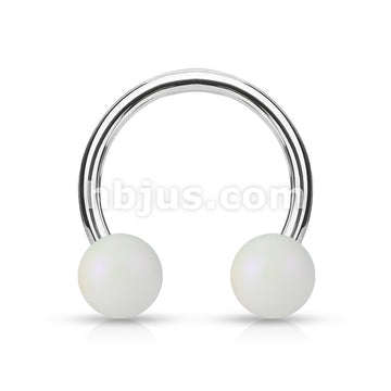 316L Surgical Steel Matte Finish Pearlish Ball 316L Surgical Steel... - Image 7