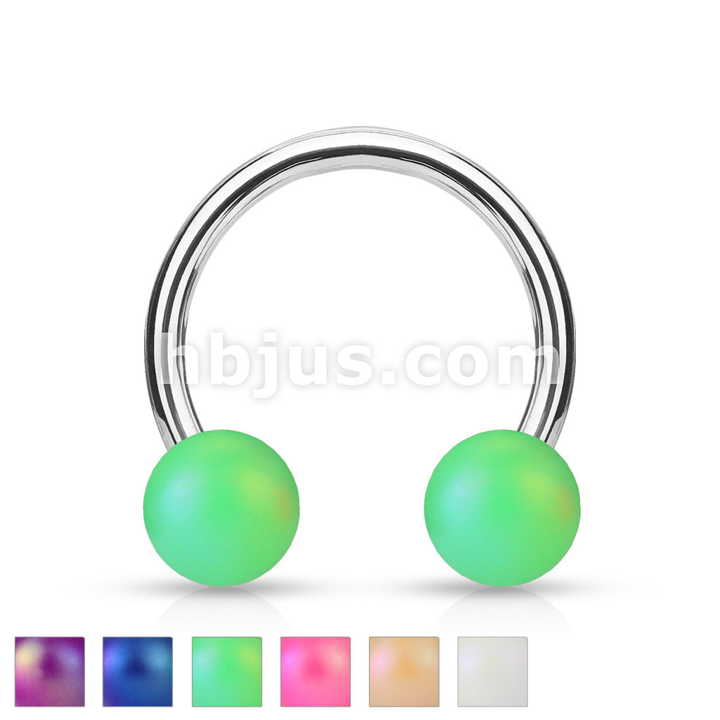 316L Surgical Steel Matte Finish Pearlish Ball 316L Surgical Steel...