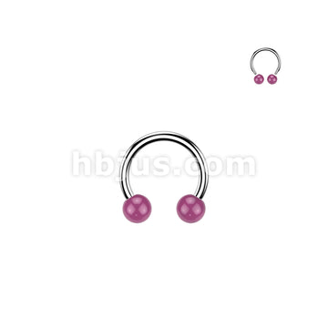 24 Pc Assorted Pack of 316L Horseshoes With Acrylic Balls - Image 2