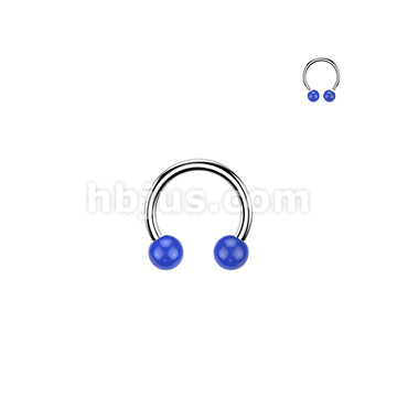 24 Pc Assorted Pack of 316L Horseshoes With Acrylic Balls - Image 3