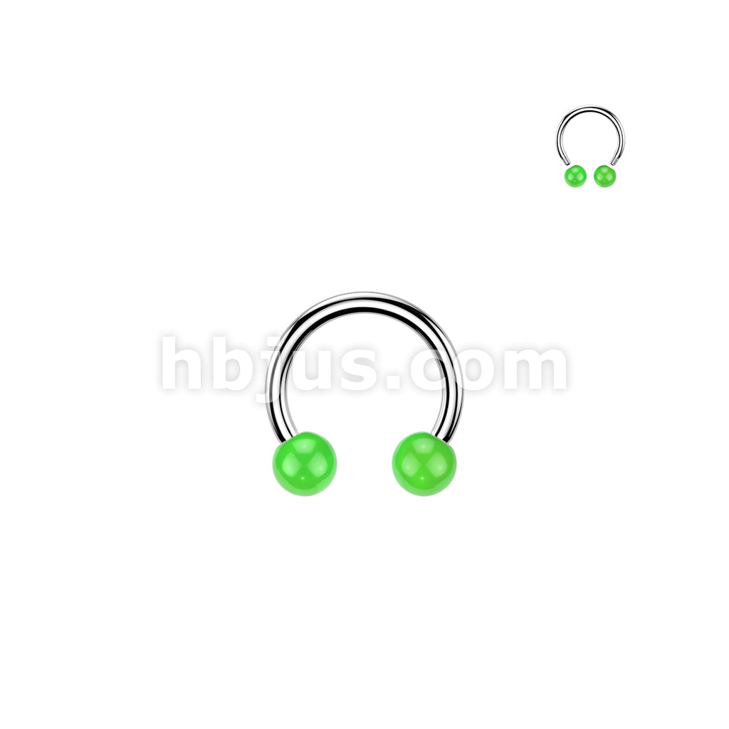 24 Pc Assorted Pack of 316L Horseshoes With Acrylic Balls - Image 4