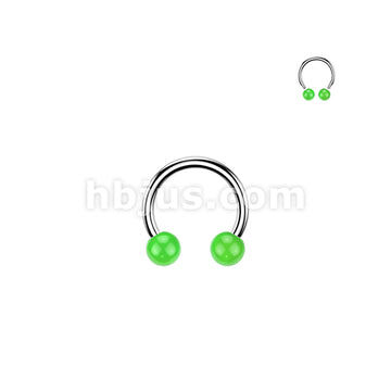 24 Pc Assorted Pack of 316L Horseshoes With Acrylic Balls - Image 4